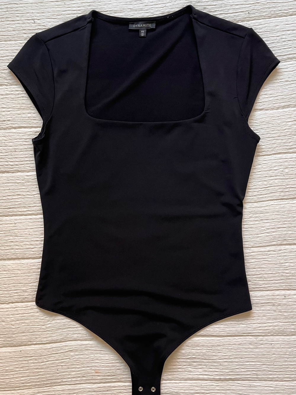Dynamite Black Square Neck Bodysuit